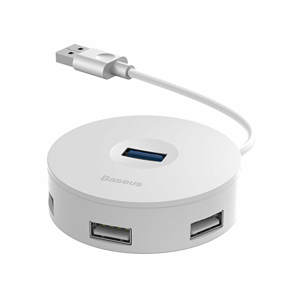 Baseus CAHUB-F02 Round Box Hub Adaptör Beyaz