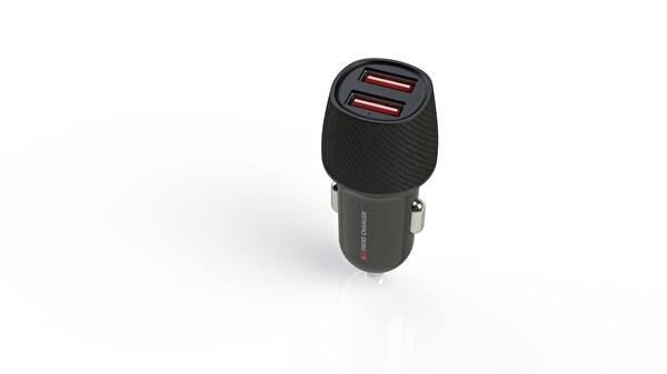 Swiss Charger SCH-50027 17W Usb 2 Çıkışlı Hızlı Araç Şarj