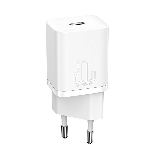 Baseus Super Si CCSUP-B02 PD 20W Güç Adaptörü Beyaz
