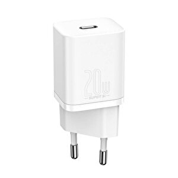 Baseus Super Si CCSUP-B02 PD 20W Güç Adaptörü Beyaz