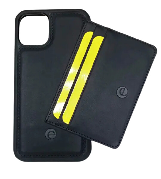 Elae EL.CSW 11PM SYH iPhone 11 Pro Max Slim Cüzdan Deri Kılıf Siyah