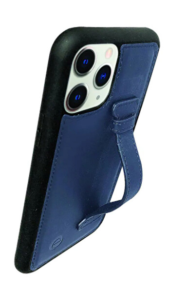 Elae EL.CFG 11P KMAV iPhone 11 Pro Standlı Deri Kılıf Mavi