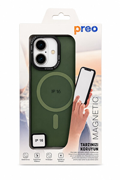 PREO IPHONE 16 MAGSAFE TELEFON KILIFI YEŞIL