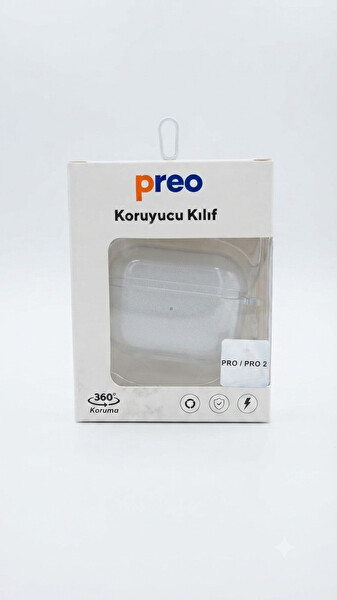 Preo AirPods Pro 2 Şeffaf Taşıma Kılıfı