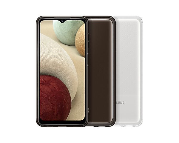 Samsung Galaxy A12 Uyumlu Soft Clear Kılıf Siyah