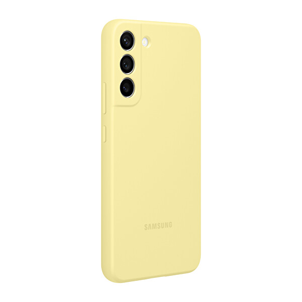 Samsung Galaxy S22 Plus Silicone Telefon Kılıfı Metil Sarısı 5