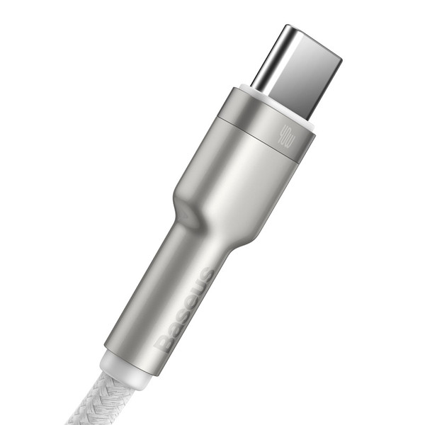 Baseus Cafule Metal Serisi Beyaz 40W Type C Kablo 1M