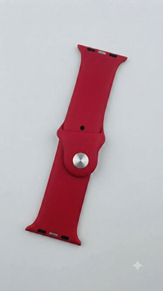 Preo Watch Band 38-40-41mm Uyumlu Silikon Akıılı Saat Kayışı Kırmızı