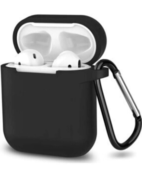 Preo Airpods Seri 1/2 Uyumlu Siyah Taşıma Koruma Kılıfı