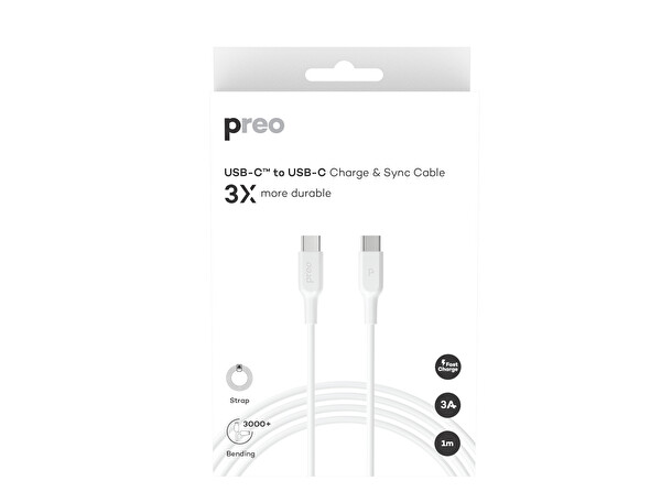 Preo MMU106 3A USB-C to USB-C 1m