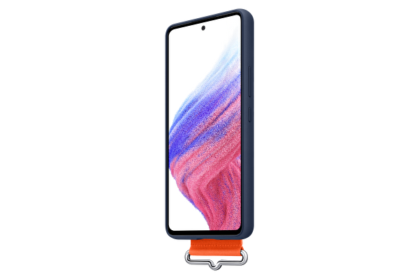 SAMSUNG GALAXY A53 KORDONLU SILIKON KILIF - LACIVERT