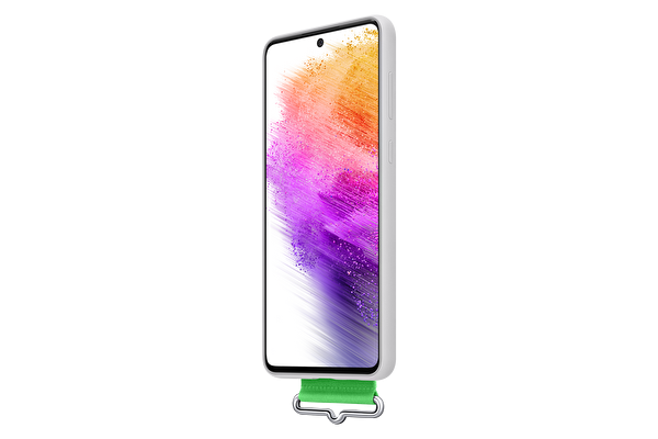 SAMSUNG GALAXY A73 KORDONLU SILIKON KILIF - BEYAZ