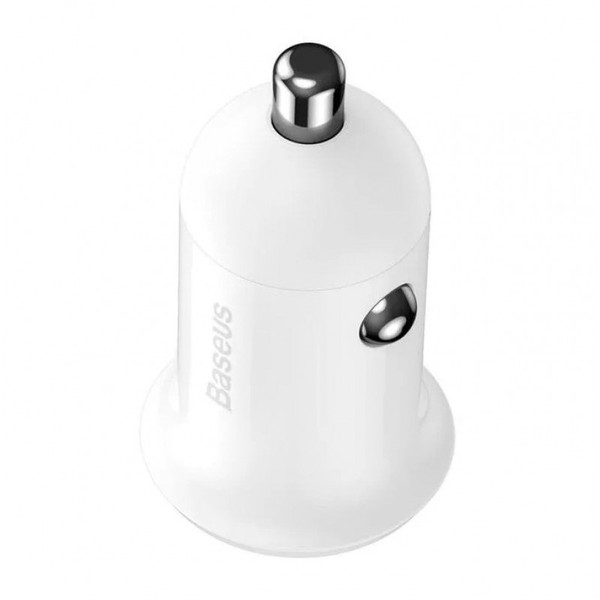 Baseus Grain Pro 2xusb 4.8a Beyaz Araç Şarj Cihazı