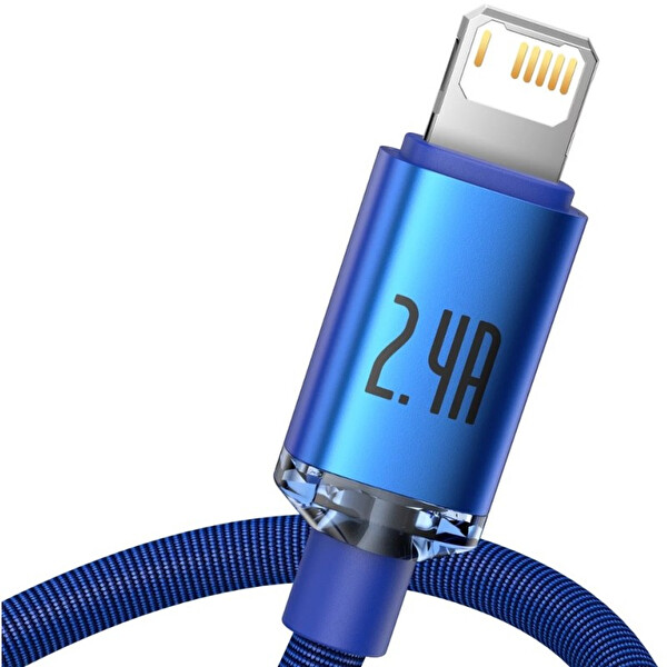 Baseus Crystal Shine Fast Charging 2.4a Mavi Lightning Kablo 1.2m
