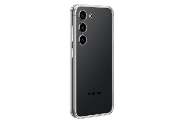 Samsung Galaxy S23 Çerçeveli Kart Yuvalı Siyah Kılıf