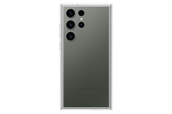 Samsung Galaxy S23 Ultra Çerçeveli Kart Yuvalı Beyaz Kılıf