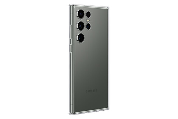 Samsung Galaxy S23 Ultra Çerçeveli Kart Yuvalı Beyaz Kılıf