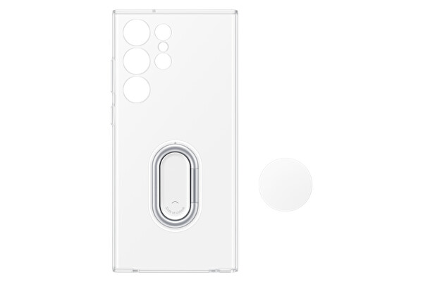 Samsung Galaxy S23 Ultra Standlı Halkalı Şeffaf Kılıf
