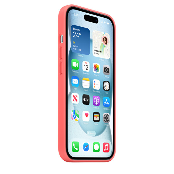 Apple Mt0v3zm A İPhone 15 Magsafe Özellikli Silikon Guava Kılıf 7
