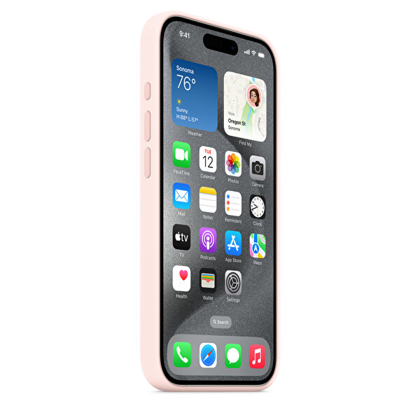 Apple Mt1f3zm A Iphone 15 Pro Magsafe Özellikli Uçuk Pembe Silikon Kılıf 6