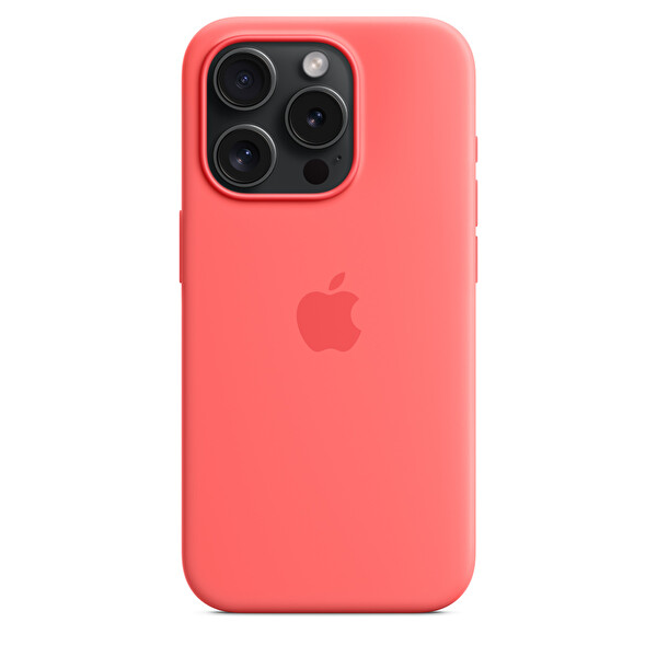 Apple Mt1g3zm A iPhone 15 Pro Magsafe Özellikli Guava Silikon Kılıf 4