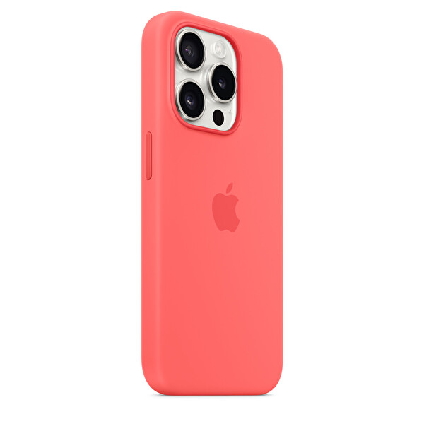 Apple Mt1g3zm A iPhone 15 Pro Magsafe Özellikli Guava Silikon Kılıf 5