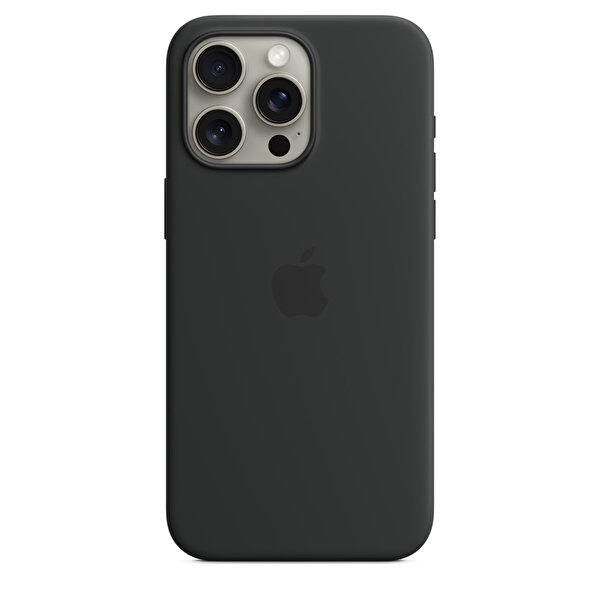 Apple Apple Mt1m3zm/A iPhone 15 Pro Max Magsafe Özellikli Siyah Silikon Kılıf