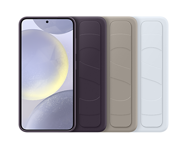 Samsung Galaxy S24 Kordonlu & Standlı Buz Mavisi Silikon Kılıf