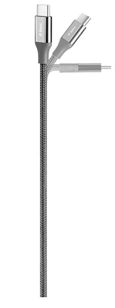 Ttec Alumicable USB-C - USB-C 30Cm 65W PD/Qc Hızlı Şarj/Data Kablosu Uzay Grisi