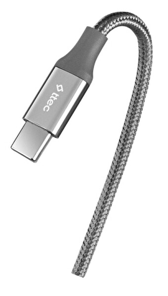 Ttec Alumicable USB-C - USB-C 30Cm 65W PD/Qc Hızlı Şarj/Data Kablosu Uzay Grisi