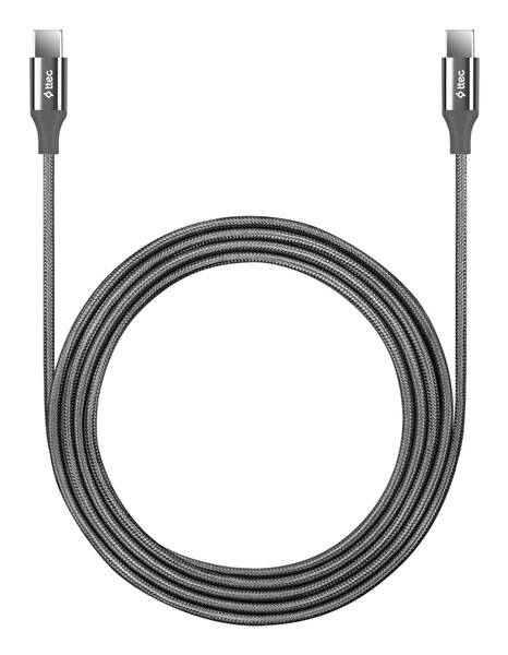 Ttec Alumicable USB-C - USB-C 200Cm 65W PD/Qc Hizli Şarj/Data Kablosu Uzay Grisi