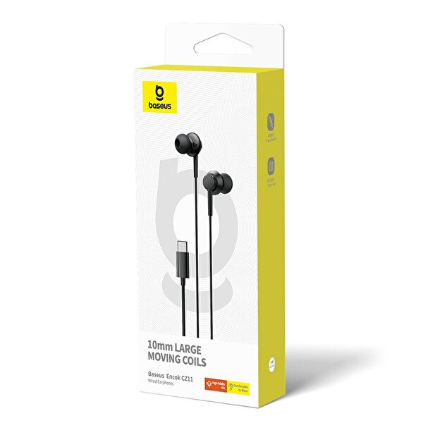 Baseus ENCOK CZ11 Wired Earphones Cluster Black 4