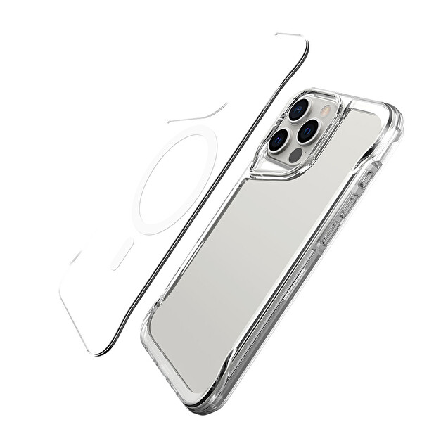 Zore T Max Magsafe IP 16 Pro Şeffaf Sert Kapak 4