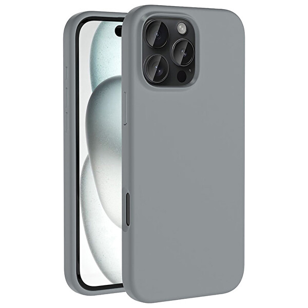 Zore Kivi Magsafe iPhone 16 Pro Natural Titanium Silikon Kapak 3