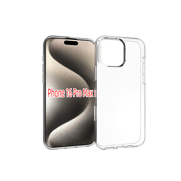 IP 16 Pro Şeffaf Silikon Kapak