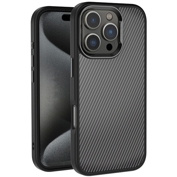 Zore Venus IP 16 Pro Max Siyah Sert Kapak 3