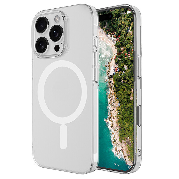 Zore Porto IP 16 Pro Max Şeffaf Silikon Kapak