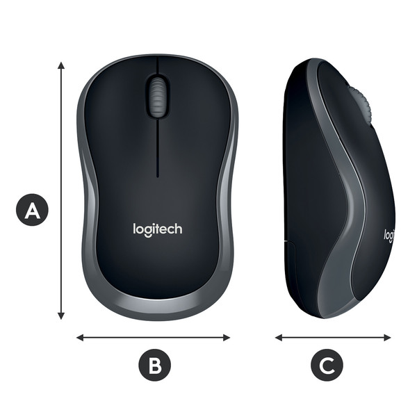 LOGITECH M185 KABLOSUZ MOUSE GUMUS (OUTLET)