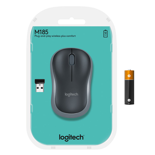LOGITECH M185 KABLOSUZ MOUSE GUMUS (OUTLET)