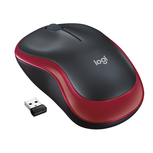 LOGITECH M185 KABLOSUZ MOUSE KIRMIZI (OUTLET)