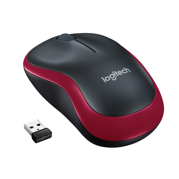 LOGITECH M185 KABLOSUZ MOUSE KIRMIZI (OUTLET)