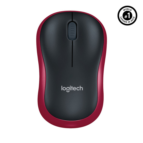 LOGITECH M185 KABLOSUZ MOUSE KIRMIZI (OUTLET)