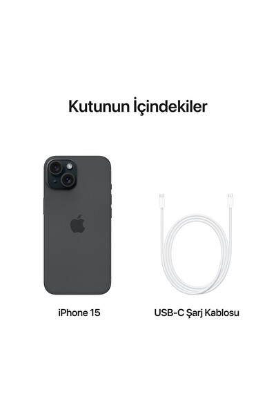 Apple iPhone 15 512 GB Siyah Cep Telefonu (Apple Türkiye Garantili