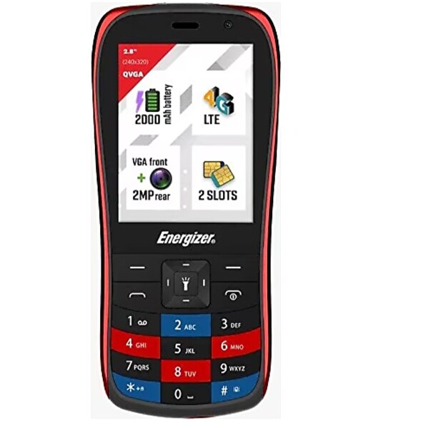 Energizer E284S Kırmızı Tuşlu Telefon