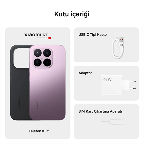 Xiaomi 17T 12GB 512GB Mor Android Telefon (Xiaomi Türkiye Garantili)