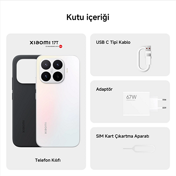 Xiaomi 17T 12GB 512GB Beyaz Android Telefon (Xiaomi Türkiye Garantili)