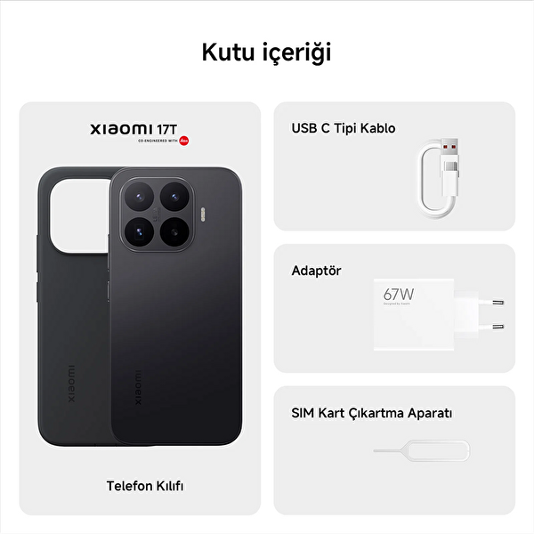 Xiaomi 17T 12GB 512GB Siyah Android Telefon (Xiaomi Türkiye Garantili)