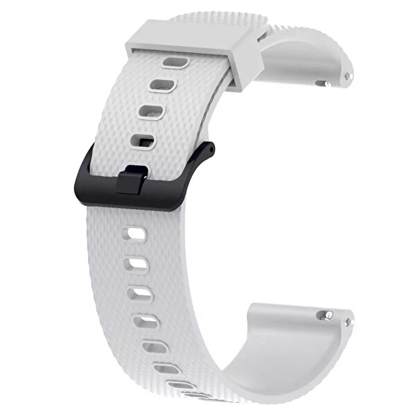Gpack Samsung Galaxy Watch 4 44 MM Silikon Kancalı Beyaz Kordon