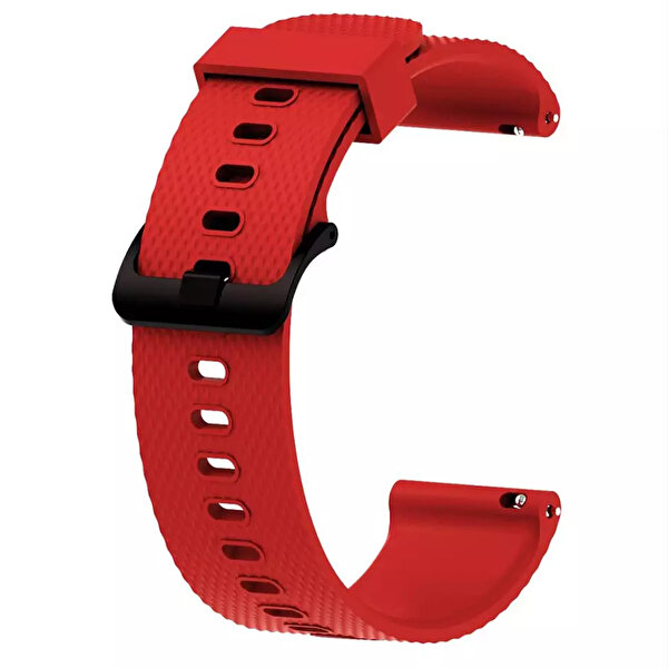 Gpack Samsung Galaxy Watch Active 2 40 MM Silikon Kancalı KRD 46 Kırmızı Kordon