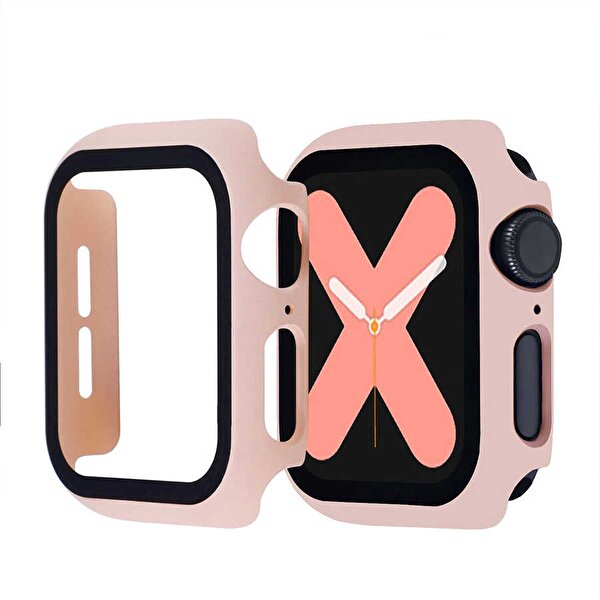 Gpack Apple Watch 1-2-3-4-5 40 MM Full Glue Gard Pembe Ekran Koruyucu